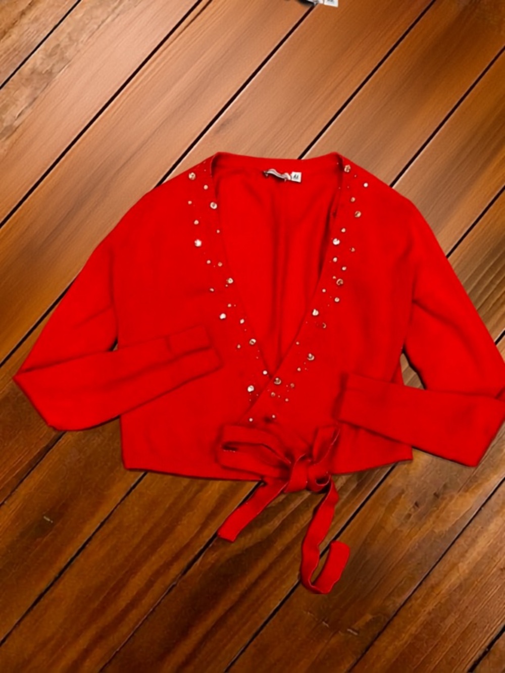 Silk Tie-Front Cardigan XS